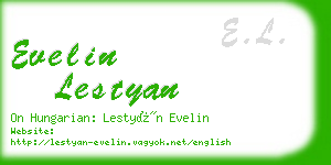 evelin lestyan business card